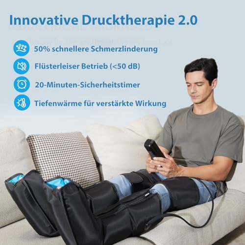 FIT KING Beinmassagegerät mit Wärmefunktion für Füße, Waden & Oberschenkel – Ansicht 5