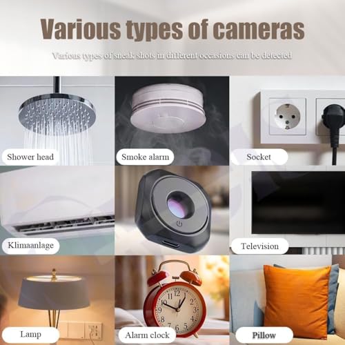Image of Simois Hidden Camera Detectors, Anti Spy Wireless Infrared Camera Sweeper Device Detector, Portable Camera Detector for Hotels, Rental Homes, Changing Rooms, Delicate Small Bug