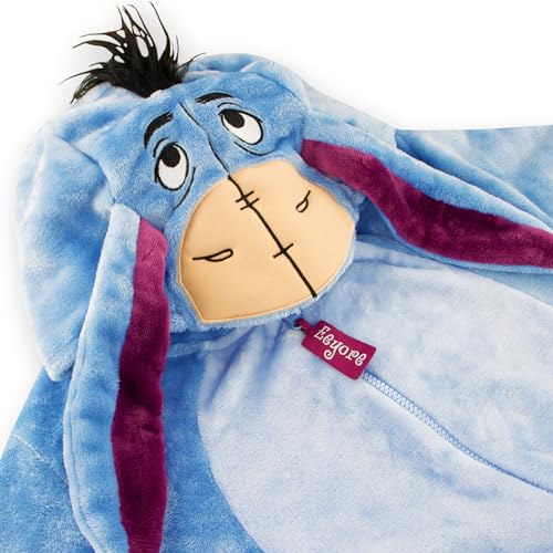Disney Eeyore Onesie for Women | Eeyore Costume Adult | Womens Fleece Pyjamas | Official Winnie The Pooh Merchandise | Blue | Large