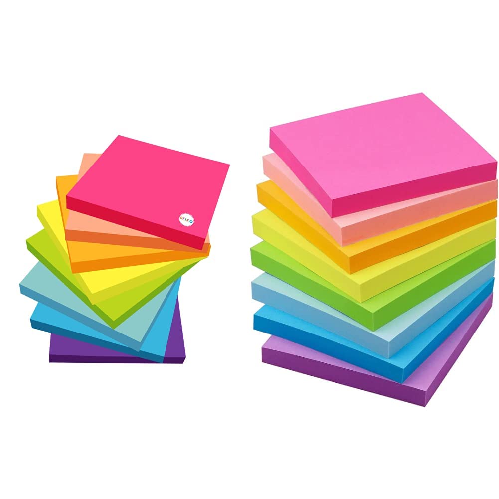 OFIXO Creative Colorful 400 Sheets Memo Pad Note & OFIXO 400 Sheets Fluorescent Paper Self Adhesive Memo Pad (B0B93YHQ1B) Amazon Price History, Amazon Price Tracker