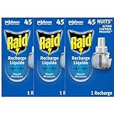Raid Recharges Liquides Pour Diffuseur Electrique Répulsif Moustiques Et Moustiques Tigres - 3x45 nuits – 3 Recharges 3x32ml
