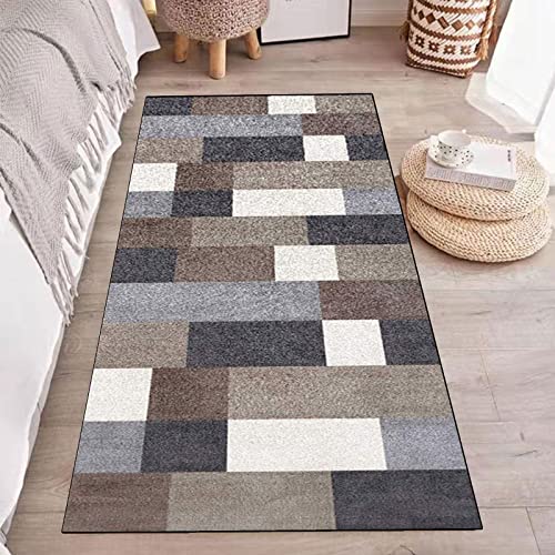 Dirt Trapper - Tapetes antideslizantes para pasillo, con respaldo de goma, para cocina y sala de estar, alfombras largas y estrechas para dormitorio y pasillo, diseño abstracto