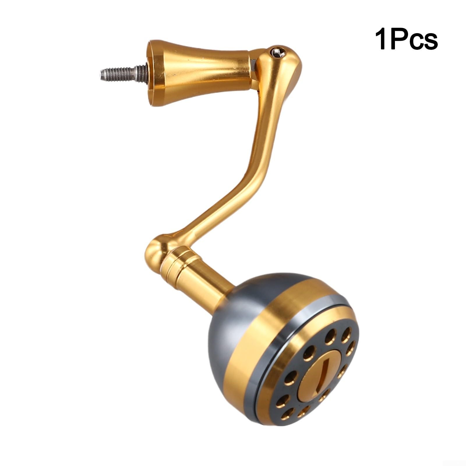 Eawfgtuw Mulinello da pesca in lega, maniglia a dondolo, manovella pieghevole a vite, per mulinello spinner, parte di ricambio in metallo, impugnatura 75,6 mm, lunghezza 85,7 mm