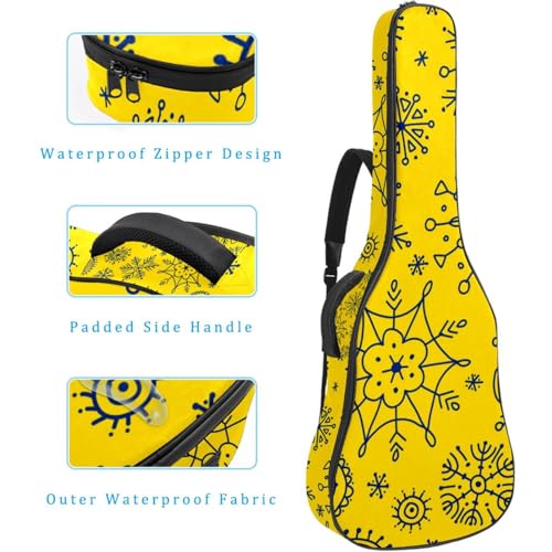 Housse imperméable en tissu Oxford pour guitare acoustique avec bandoulière et poches Motif colibri 109 x 42,9 x 11,9 cm, Multicolore 4., 42.9×16.9×4.7 in, Sac de transport tendance pour guitare - Les Beatles, Paul McCartney, John Lennon, RIngo Starr, George Harrison Housse imperméable en tissu Oxford pour guitare acoustique avec bandoulière et poches Motif colibri 109 x 42,9 x 11,9 cm, Multicolore 4., 42.9x16.9x4.7 in, Sac de transport tendance pour guitare – Image 5