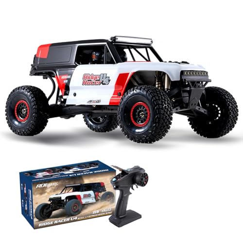 FCXㅤ Rochobby Ford Bronco 1/7 Ridge Racer U4 RC Crawler, 2.4Ghz 5 Channel 4WD Brushless RC Truck, Fast Speed Desert Buggy 80km/h, RC Rock Crawler for Adults (Red)