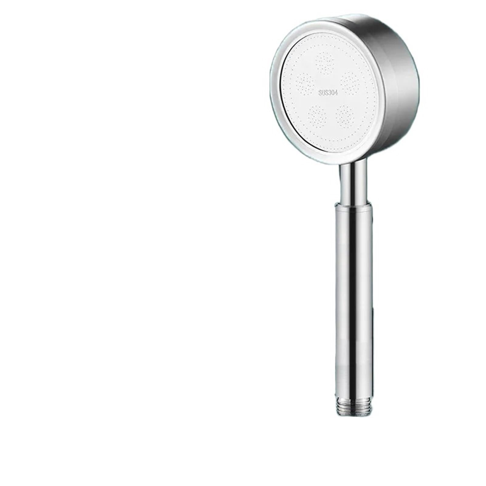 Shower Head Shower Head Stainless Steel Bathroom Handheld High Pressure Water Saving Sprayer Nozzle Supercharged(Silver)