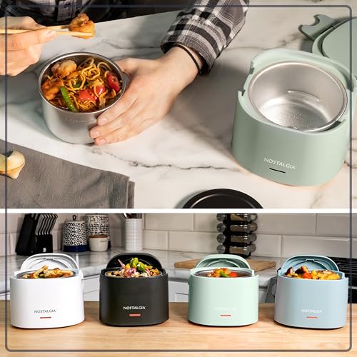 20-Oz Nostalgia Electric Heated Lunch Box (Sage) - image 8
