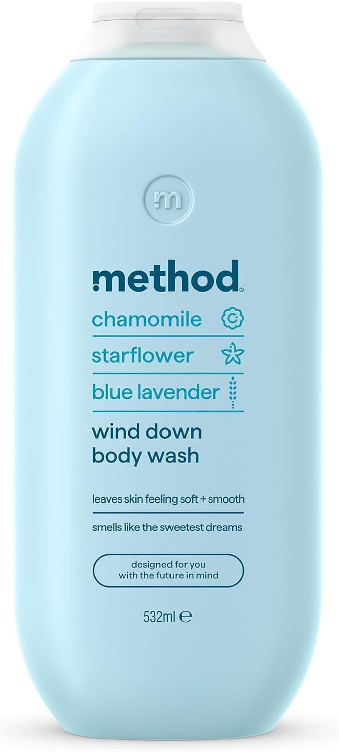 – Method Wind Down Body Wash Shower Gel with Chamomile, Starflower & Blue Lavender Scent, 532ml