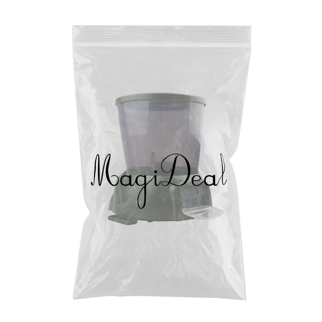MagiDeal Futterautomat Aquarium, Automatischer Futterautomat für Teichfische, Fische Fischfutterspender 4.25L