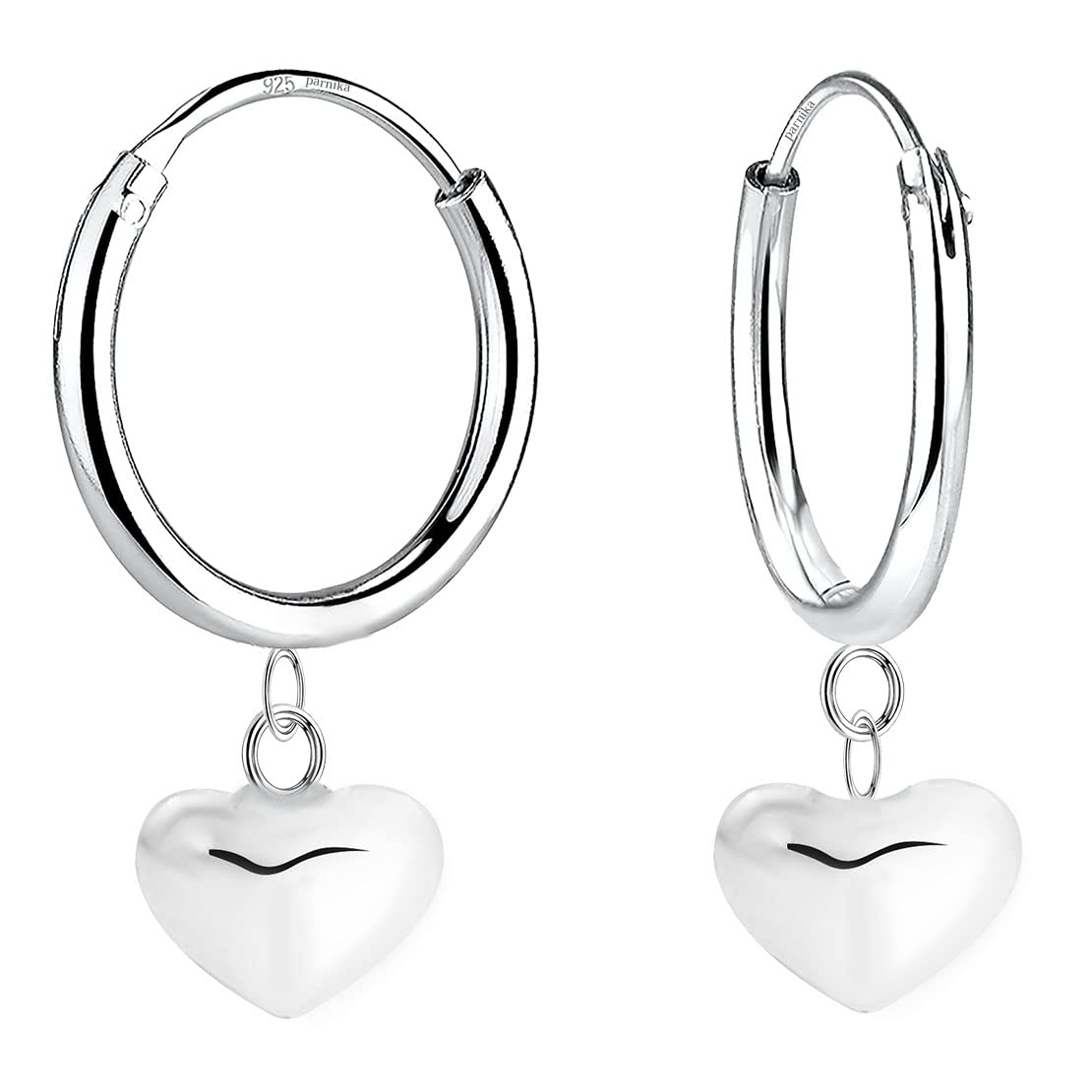 Parnika (Formerly MJ) 925 Small Size 12 mm Silver Bali Hoops Earrings With Heart Leaf Butterfly Dolphin Fish Charm in Pure 92.5 Sterling Silver for Girls/Women (Star) (B0C7MSC6HZ) Amazon Price History, Amazon Price Tracker