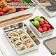 Panierschalen Set, 4 Stück Panierstrasse aus Hochwertigem Edelstahl, Panierschalen, Panierset 25x20x5,5cm, Rechteckige Metall Gastro Behälter, Schale zum Panieren, Panierstraße für Küche und Gastro