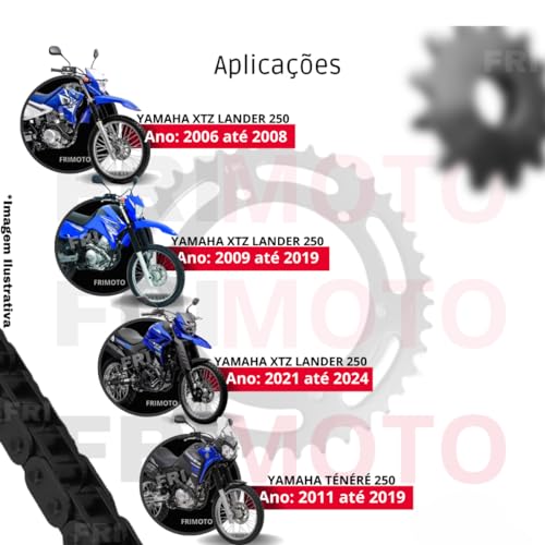 Kit Relaçao Xtz250 Lander 08 Aço 1045 Resistente Kmc Pro