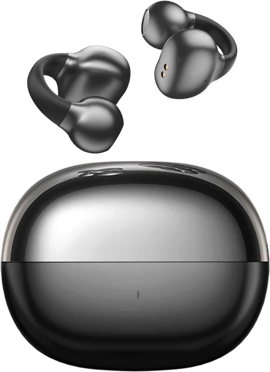 Open Ear Clip-On Earbuds, Wireless Bluetooth Ear Cuff Headphones, Ultra-Lightweight Snug Secure Fit, Glasses Friendly, AI Clear Calls, IPX5 Water-Resistant, 50H Playtime for Workout & Driving