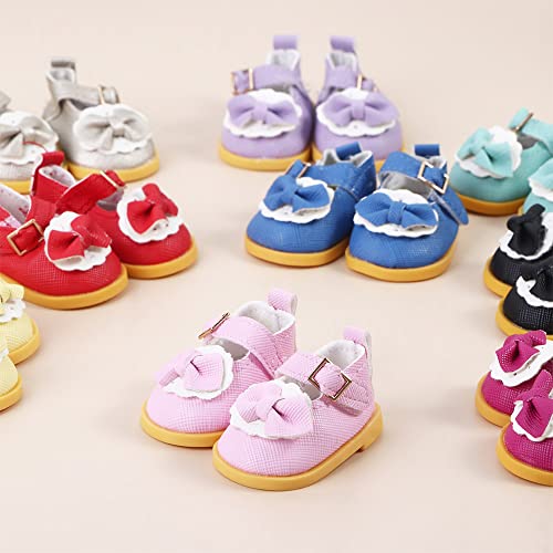 Doll Shoes,Mini Sneakers Finger Shoes,Mini Doll Boots Pu Leather Casual Bjd Dolls Shoes For 14Inch Doll,Tiny Shoes For Finger Breakdance(Blue) #TOP4