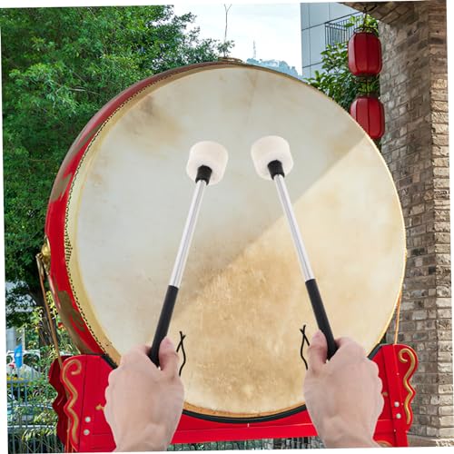 2 baquetas para percusión con mango de acero y cabeza de fieltro miniatura 4