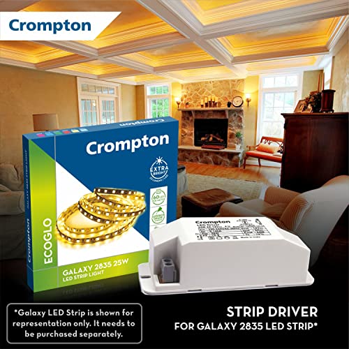 Image of Crompton 24W 2A LED Strip Light Driver | Constant Current Power Supply for LED Strips | Durable & Energy-Efficient Adapter | Pack of 8