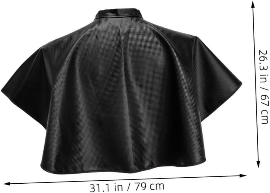 DECHOUS Waterproof Hair Capes for Salon 2pcs Black Hair Stylist Aprons Haircut Cutting Shampoo Capes for Men and Women Salon Use