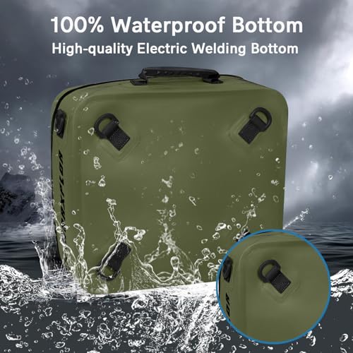 Image of Waterproof PVC Paddleboard Cooler Deck Bag - 12 Can Soft Insulated Cooler for Paddleboarding, Camping, Kayaking