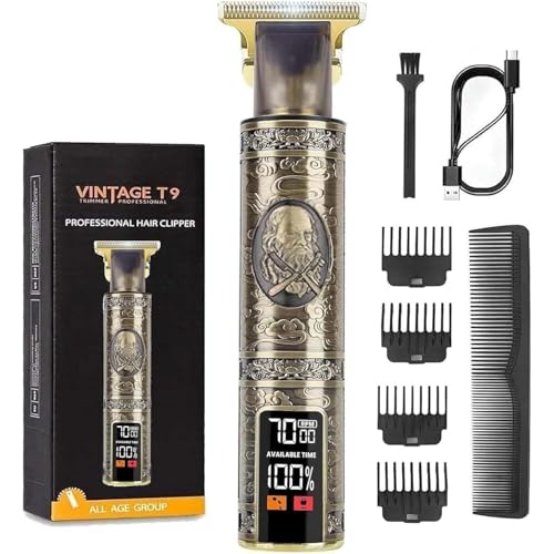 Upgraded Hair Clipper for Men, Hair Trimmer Shaver with LCD Display, Professional Beard Trimmer Barber Clippers Cordless Detailer Trimmer, Long-Lasting Battery Clippers for Haircuts, Mens Gifts