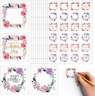 240 Pcs Happy Mother's Day Stickers Labels 3.5 cm/ 1.4 Inch Mother's Day Sticky Labels Stickers for Crafts Cards Gift Wrap Boxes Envelope Seals Party Favor Decorations (Blossom)