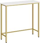 HOOBRO Narrow Console Table, 75 cm Entryway Table, Small Sofa Side Table, Display Table, for Hallway, Bedroom, Living Room, Foyer, Rustic Brown and Black BF75XG01