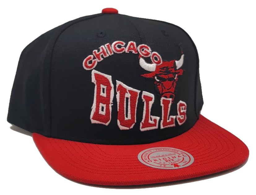 Mitchell & Ness Chicago Bulls Gorra Snapback Negra y Roja miniatura 4
