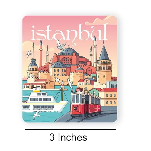 Image of Istanbul Acrylic Fridge Magnet - UV Texture Printed, Stylish Multicolor Magnet for Fridge, Wardrobe & Metal Surfaces, Pack of 1 (Istanbul)