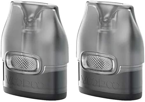Voopoo Vmate V2 Replacement Pods, E-Cigarettes, Built-in Coils, 2ml Cartridge Capacity, No Nicotine 2 Pack [1.2ohm]