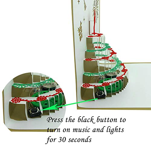 3D Pop Up Birthday Cards,Warming Led Light Birthday Cake Music Happy Birthday Card Postcards Pop Up Greeting Cards Laser Cut Happy Birthday Cards Best For Mom,Wife,Sister, Boy,Girl,Friends 1 Pack #TOP4