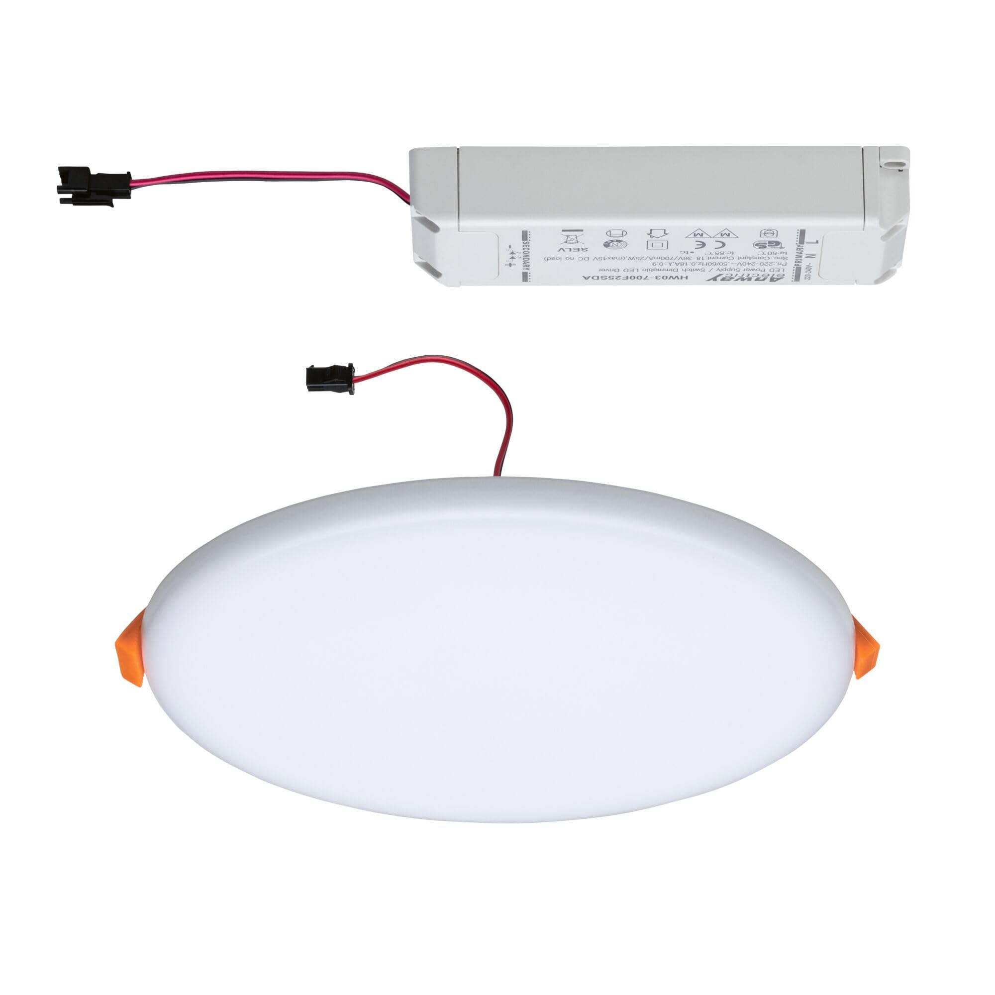 Paulmann 93067 panel LED, oprawa wpusz. Veluna VariFit, IP44 ściem. 3-stopn. 185mm okrągła, w kompl. oprawa sufitowa 1x17,5 W satyn. tw.szt. 4000 K