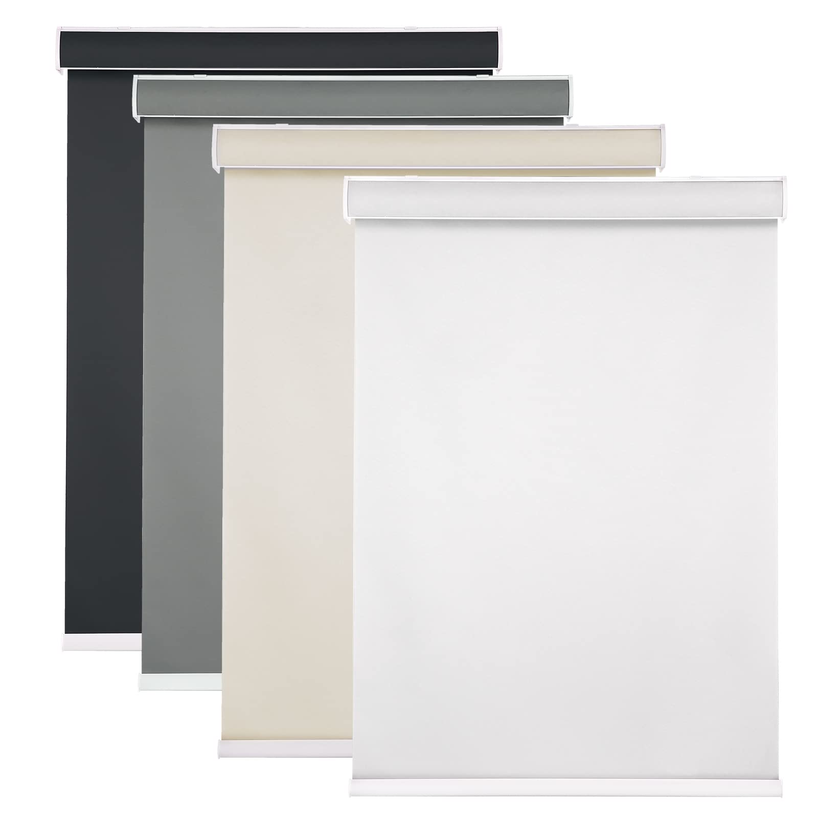 MYshade Roller Blinds,Blackout Roller Shades for Windows,Cordless Roller Blinds,Easy to Install and Privacy Protection Blinds&Shades,Roll Blinds for Home, Office, Living Room (White 36" W x 72" H)