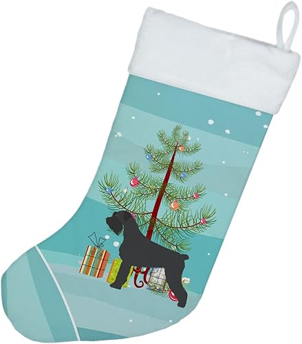 Miniatura 2 de Caroline's Treasures BB2991CS Schnauzer gigante para árbol de Navidad, calcetines colgantes para chimenea, decoración de fiesta de Navidad,