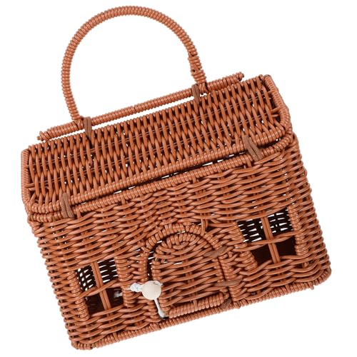 Paquet fourre-tout d'été pour femme marron 24x14x18 cm pour cabas polyvalent mariage