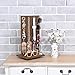 Ikee Design Wooden Rotating Two-Sided Jewelry Display Stand, Rotating Organizer with 32 Hooks for Store, Earring Keychain Display with Hooks, Brown color, 9 W x 7.5 D x 16.5 H in