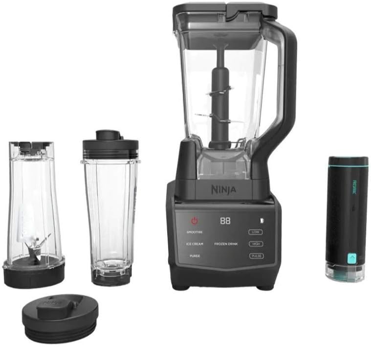 Ninja Smart Screen Duo Technology in Black (CT661V) Countertop Blender with Freshvac, 72 oz (Renewed)