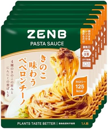 （00:01時点） ZENB ゼンブ パスタソース きのこ味わうペペロンチーノ 6食 [ 糖質オフ グルテンフリー 糖質制限 糖質コントロール レンジで簡単 プラントベース カロリーオフ 脂質オフ レンジ 調理可 ]