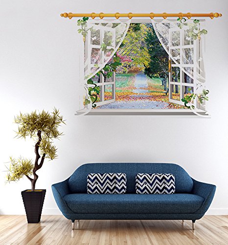 Adesivo Murali 3D Per Finte Finestre – 40x60 Cm, Rimovibile In PVC, Effetto Realistico Per Soggiorno, Camera E Corridoio
