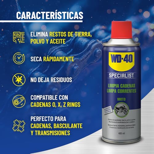 Miniatura 2 de Wd-40 Specialist Motorbike - Limpia Cadenas- Spray 400ml 34798