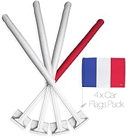 Vista 179 de Bandera de Estados Unidos con poste para coche, bandera para carros, 2 unidades, bandera de América, capó para auto, 4 de julio, decoración