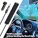 Car Stereo FM Radio Antenna, Hidden Windshield Antenna, DIN Plug Adhesive Patch Antennae + DIN Female to ISO Adapter for Vehicle Car Truck Stereo Receiver Head Unit FM HD Radio