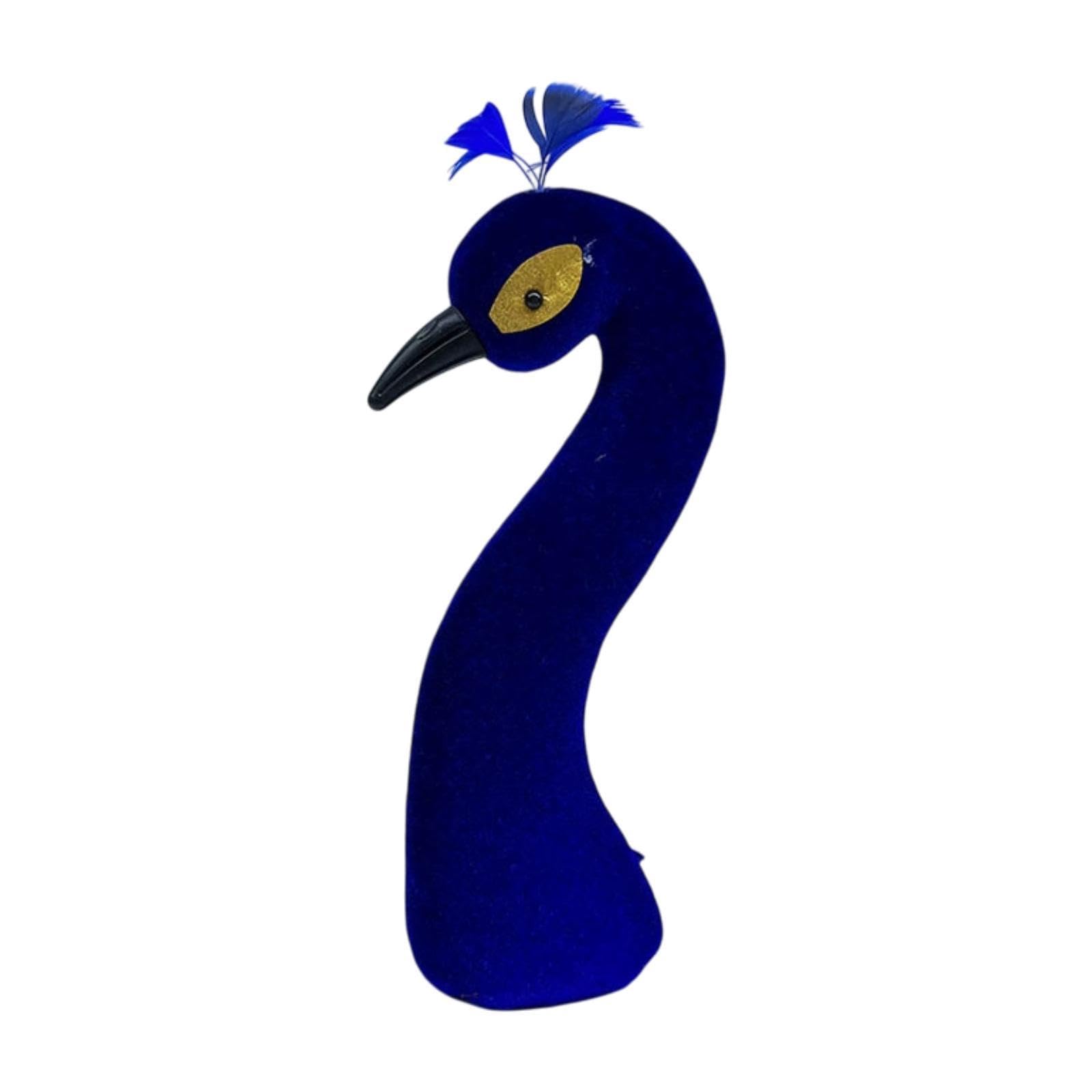 Peacock Mannequin Head Floral Arrangement Decor Home Decor for Wedding Party Blue-image-44