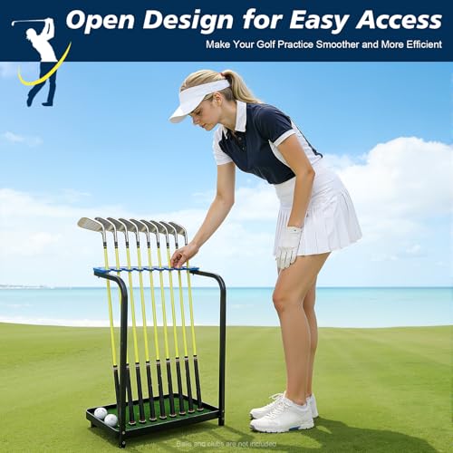 Étagère de rangement de golf 9 trous avec gazon synthétique pour protéger vos clubs