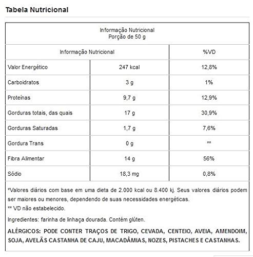 Farinha de Linhaça Dourada Crua Pura Viva Salute - 1Kg