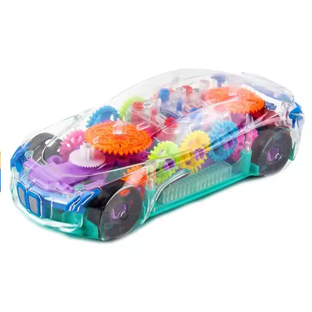 Kids 360-Degree Rotating Transparent Car Toy – Gear-Simulation with Music and Lights for Boys and Girls (B0DDHJM8QV) Amazon Price History, Amazon Price Tracker