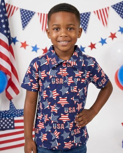 Image of Unique Baby Moisture Wicking Kids Polo Shirts for Toddler Boys Polo Shirt