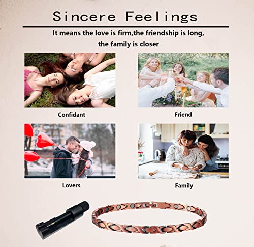 Utenotureh Copper Magnetic Anklet, Arthritis Ankle Magnetic Therapy Anklets, Ultra Strength Women's Copper Ankle Bracelet With Adjust Tool #TOP4