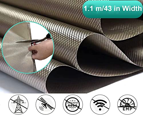 Tissu de blindage RFID et WiFi anti-rayonnement EMI blocage de signal 1,1x7m
