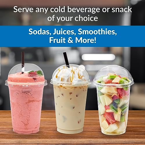 image for Reli. Plastic Cups with Lids 20 oz | 50 Sets | Clear Plastic Cups with