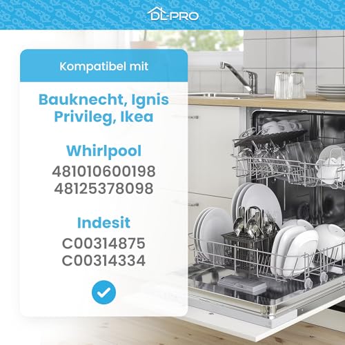 DL-pro Geschirrspüler Unterkorbhalterung für Whirlpool 481010600198 Indesit C00314875 klappbar robust für Teller Klappstacheln Stachelreihe in Spülmaschinenkorb