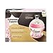 Tommee Tippee Closer to Nature Baby Bottle Decorated Pink, Breast-Like Nipple for Natural Latch, Slow Flow, BPA-Free - 0+ Months, 5 Ounce, 2 Count